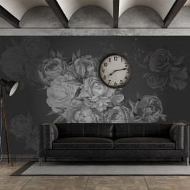 Dark Peony Flowers Wallpaper